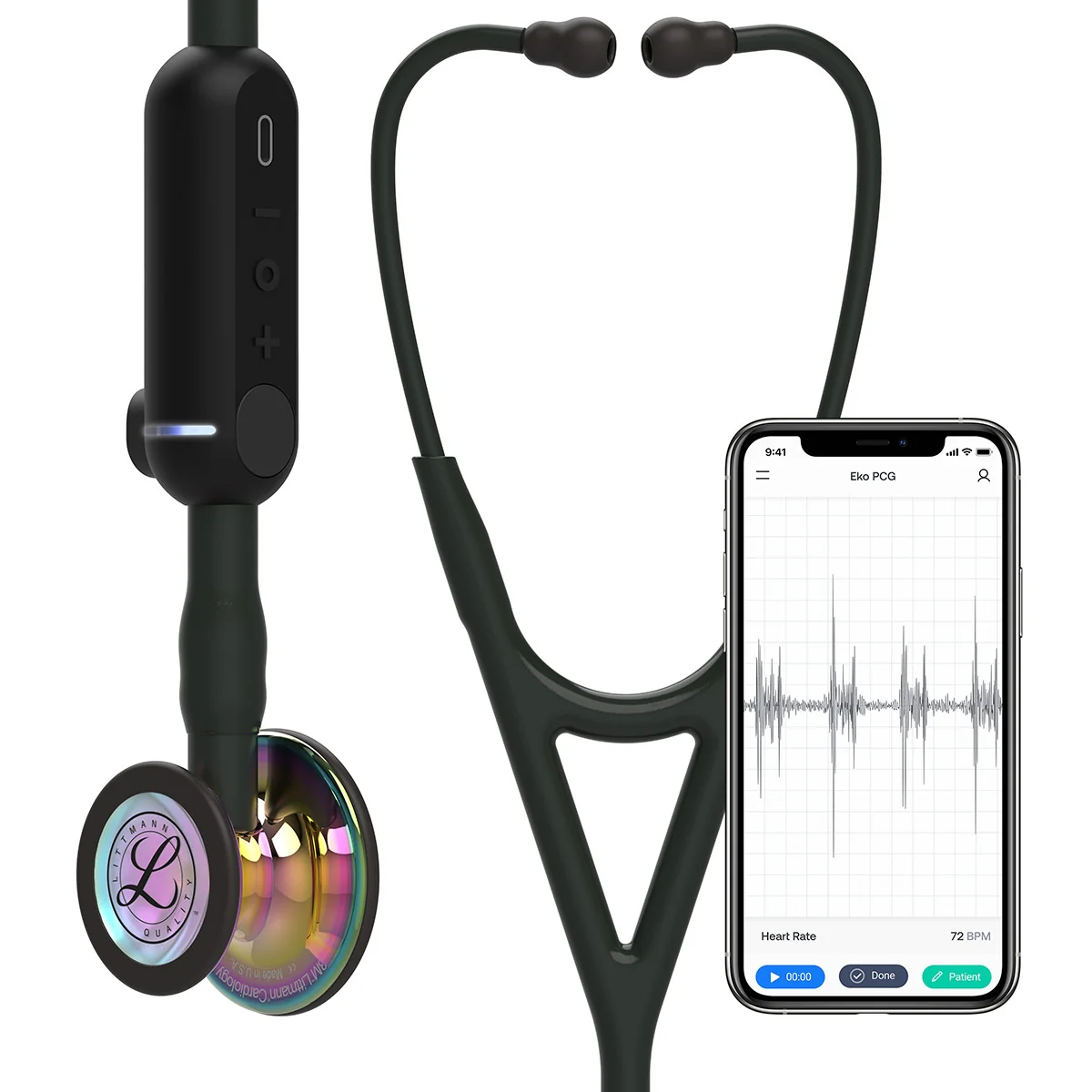 Littmann CORE 8572 Digitalstethoskop (Modelljahr 2025) – Regenbogen-Hochglanzlackierung