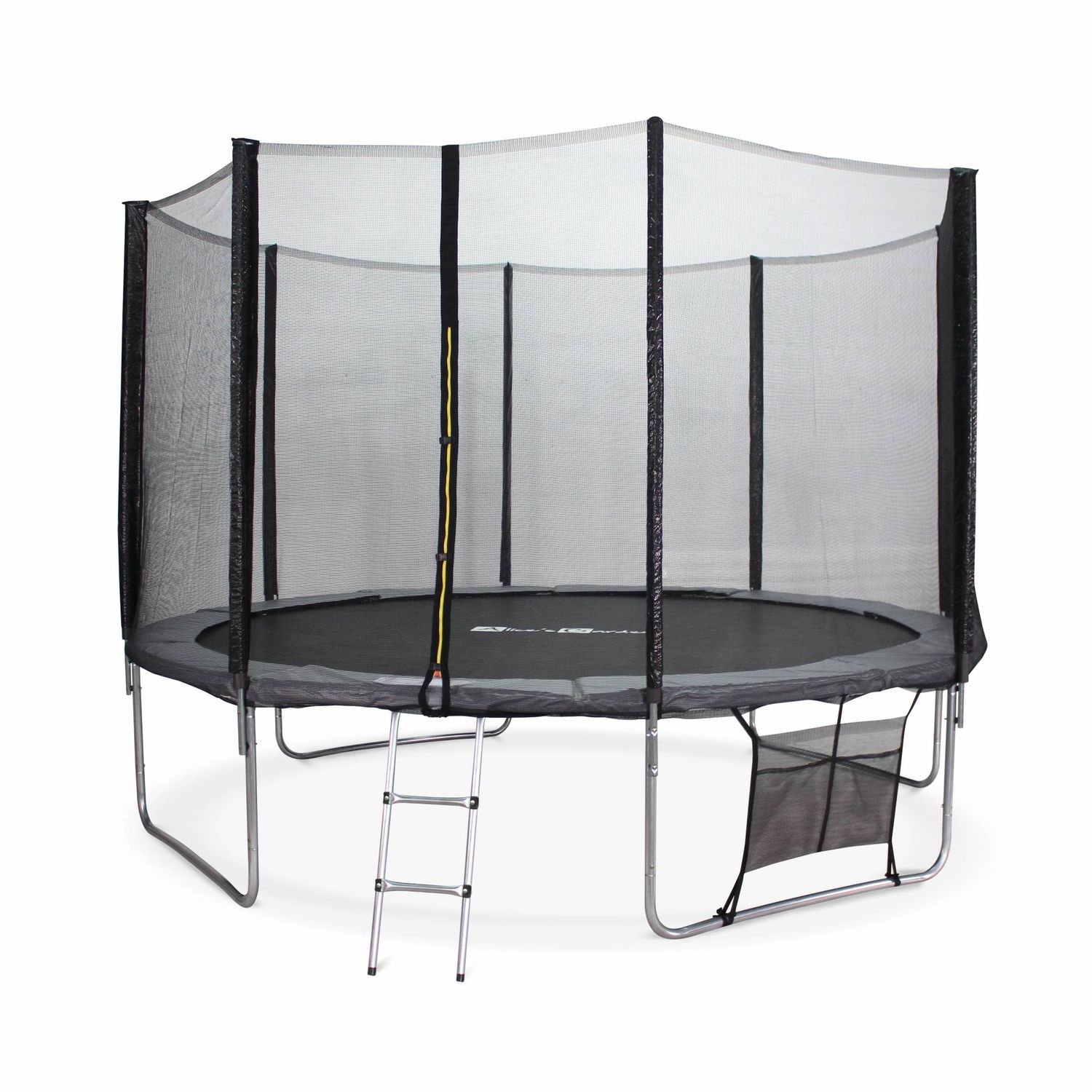 370 cm Trampolin mit Zubehörset, Grau