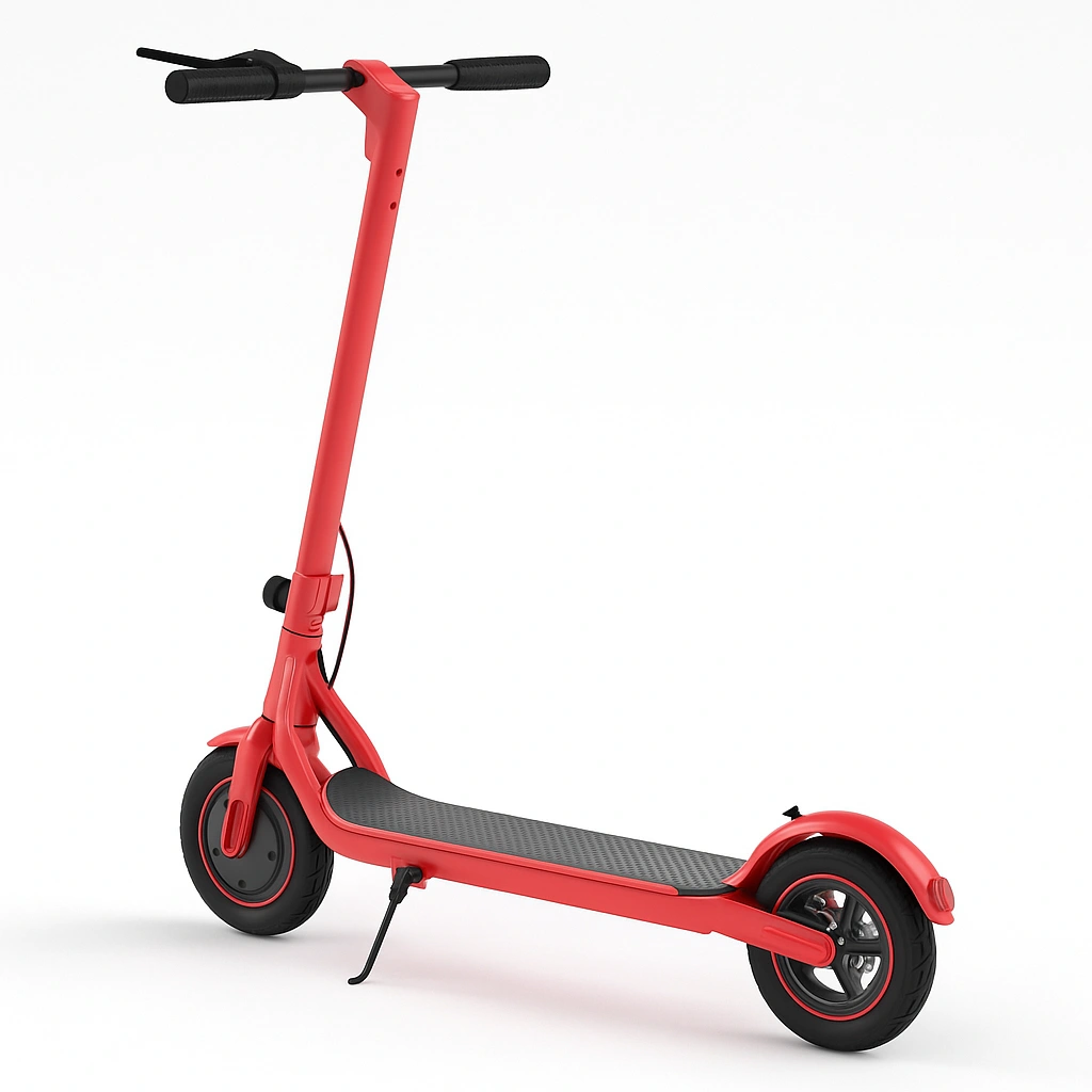Trottinette enfant City Edition rouge/noire en alliage d'aluminium