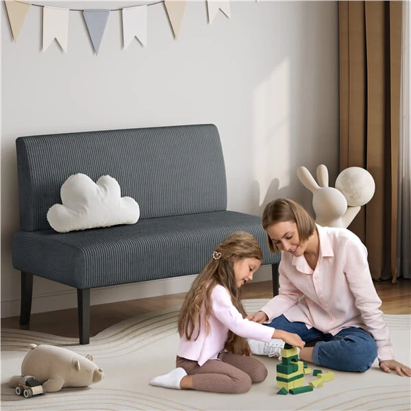 Yaheetech Kleines und bequemes Sofa – 2-Sitzer Mini-Sofa