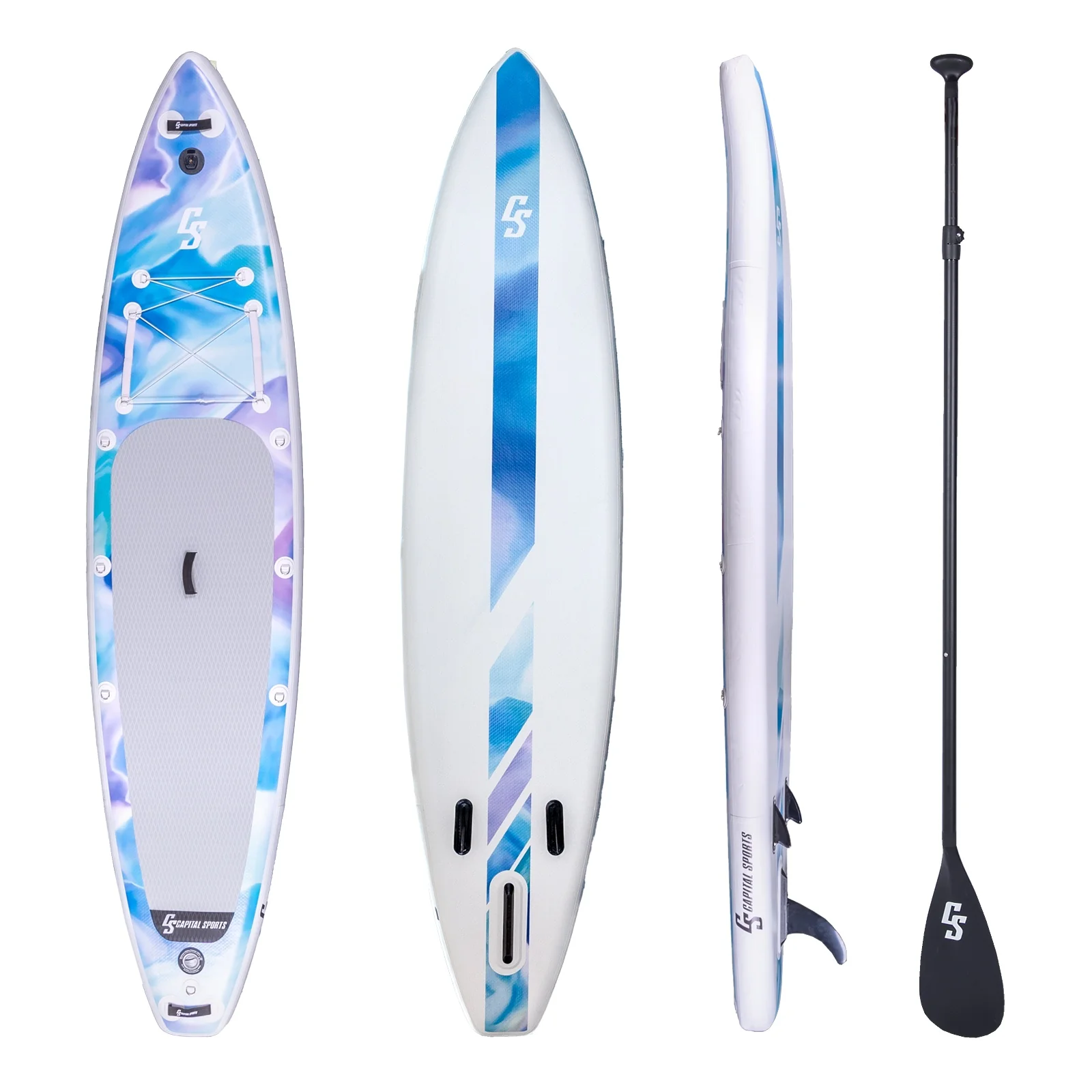 2025 Kipu Allrounder 365 Aufblasbares SUP-Board 365 x 82 x 15 cm – Komplettset Weiß