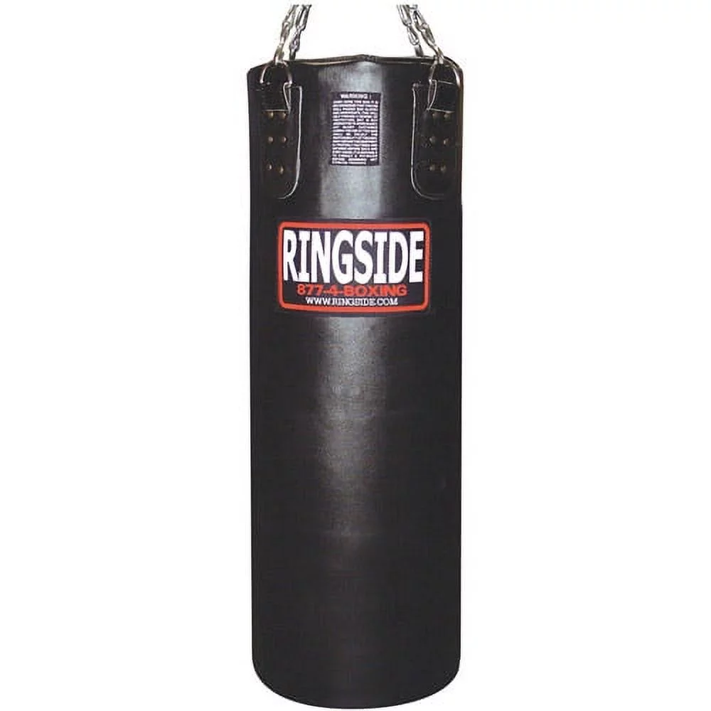 Ringside Boxsack aus weichem Leder, gepolstert – 65 lb. Schwarz