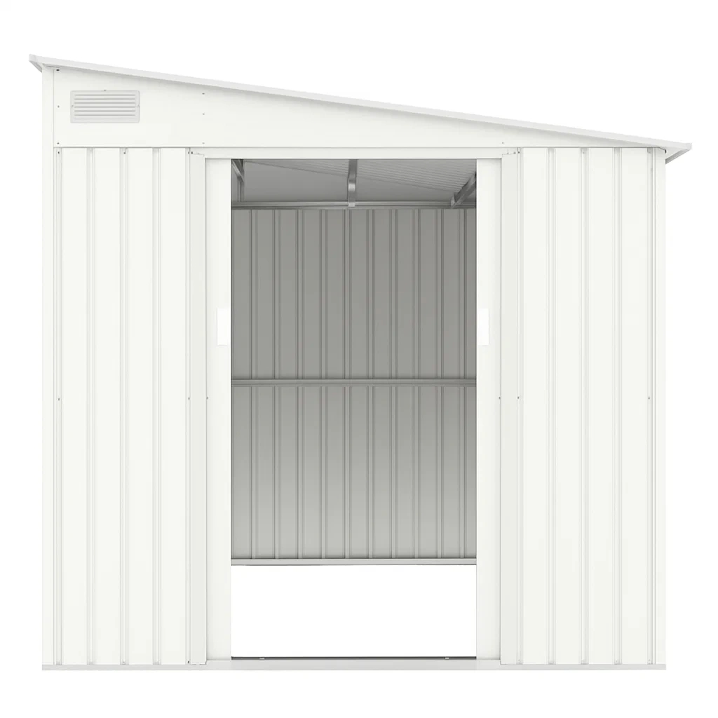 Abri de jardin en acier galvanisé blanc, 2,92 m² - tdZZaLd144Xy