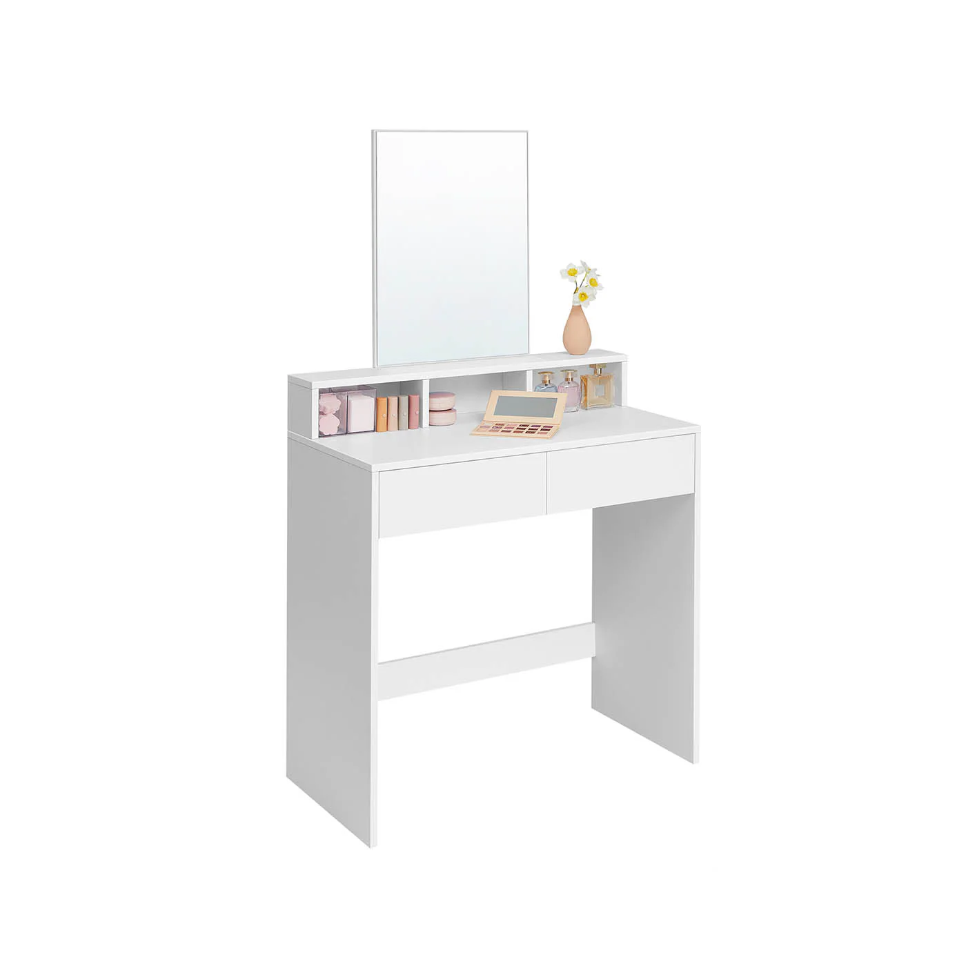 Rechteckiger Schminktisch mit Spiegel