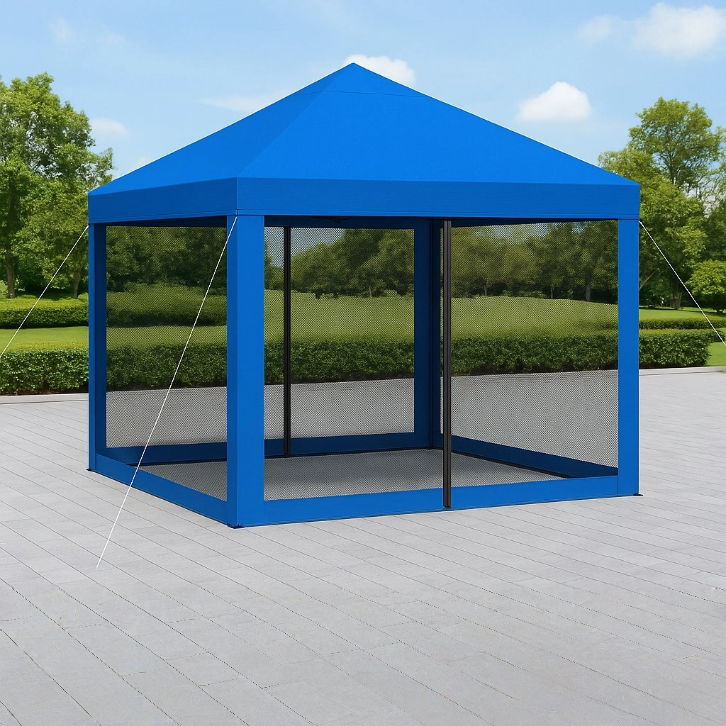 Tente de jardin carrée bleue d'extérieur 250 x 120 x 260 cm - PpbTZSW339Xd