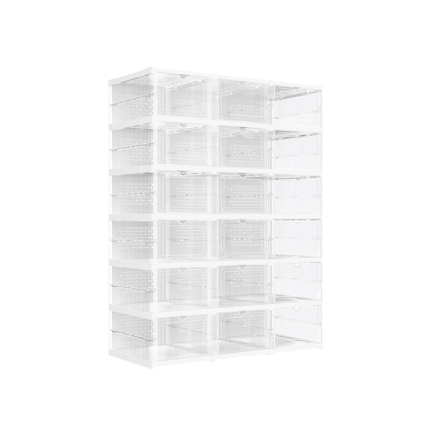 Set mit 18 transparenten und weißen Wolken-Schuhkartons