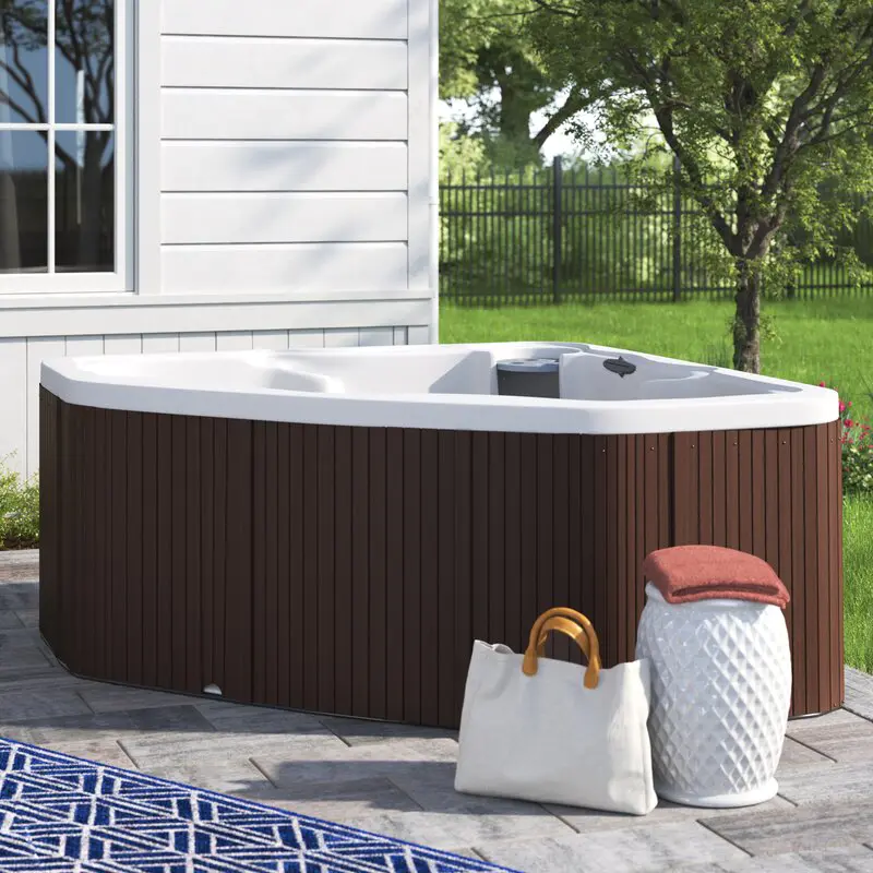 Lifesmart Spas – Plug-and-Play-Whirlpool, 110 Volt. Für 3 Personen. 17 Düsen mit Ozonisator – Farbe: Espresso
