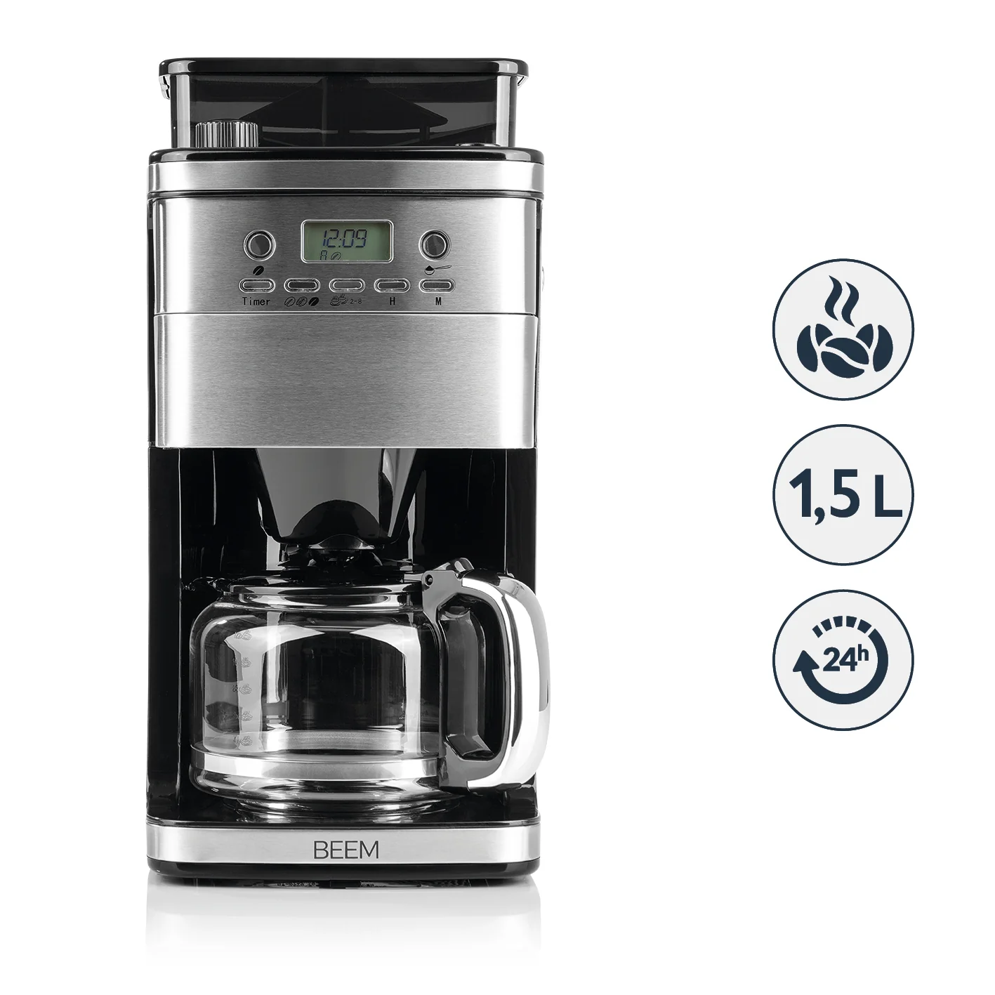 2025 FRISCHES AROMA PERFEKT SUPERIOR Filterkaffeemaschine mit Mahlwerk – Glaskanne