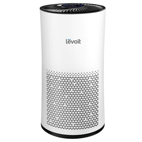 LEVOIT Luftreiniger für große Wohnräume mit echtem HEPA-Filter, Luftreiniger für Allergiker, Haustierbesitzer, Raucher, Schimmelpilze, Pollen, Staub, leiser Geruchsbeseitiger für Schlafzimmer, 50 m², LV-H133, Weiß (Generalüberholt)