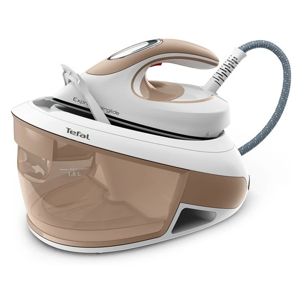 Tefal Express Airglide SV8027 Dampfbügelstation (2025), 6,5 bar, 400 g/min, Weiß/Beige