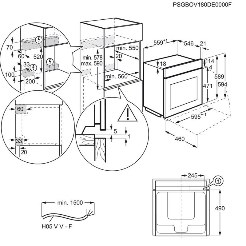 Aeg BPS35516XM Edelstahl-Dampf-Pyrolyseofen