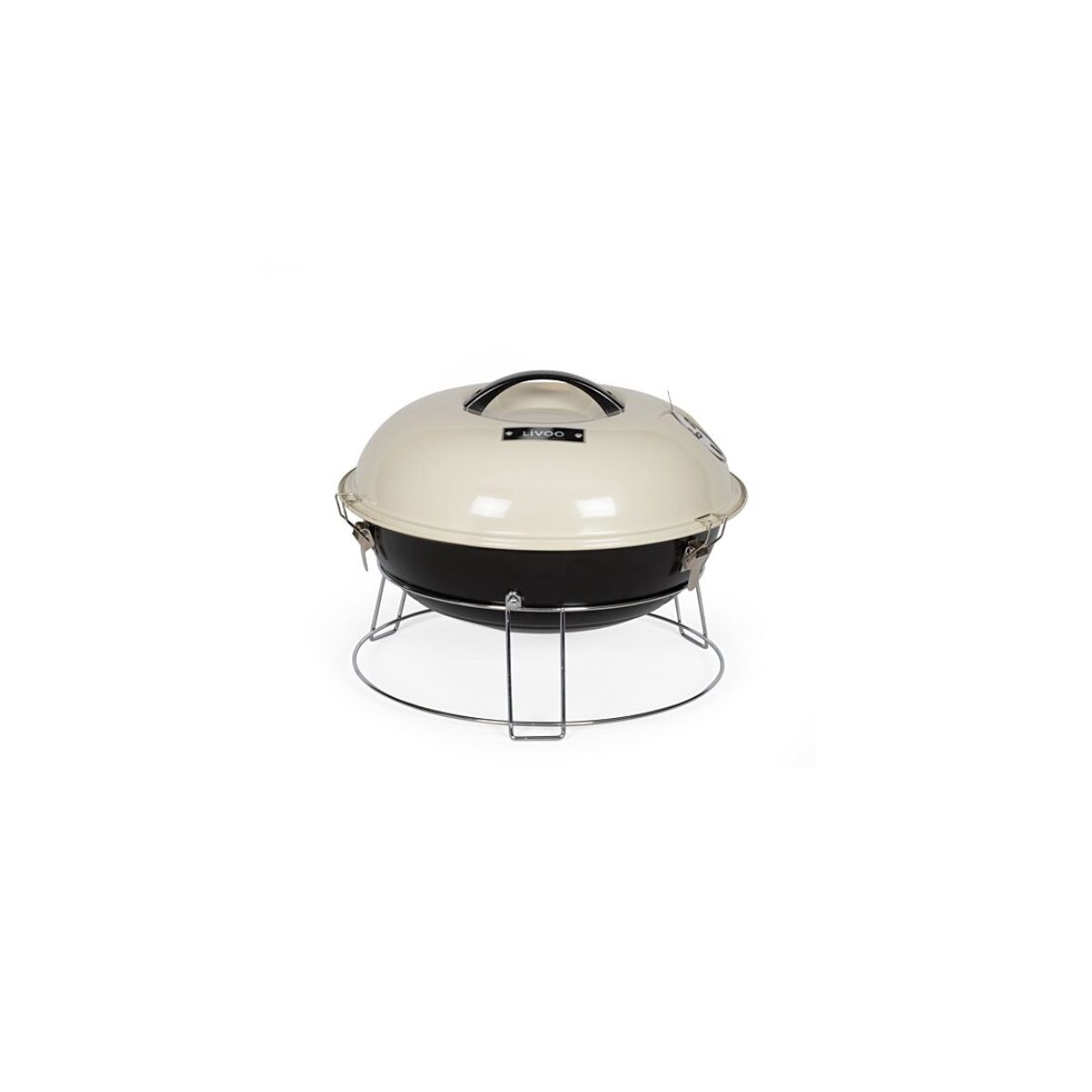 Livoo Holzkohlegrill 38 cm Beige - Doc301