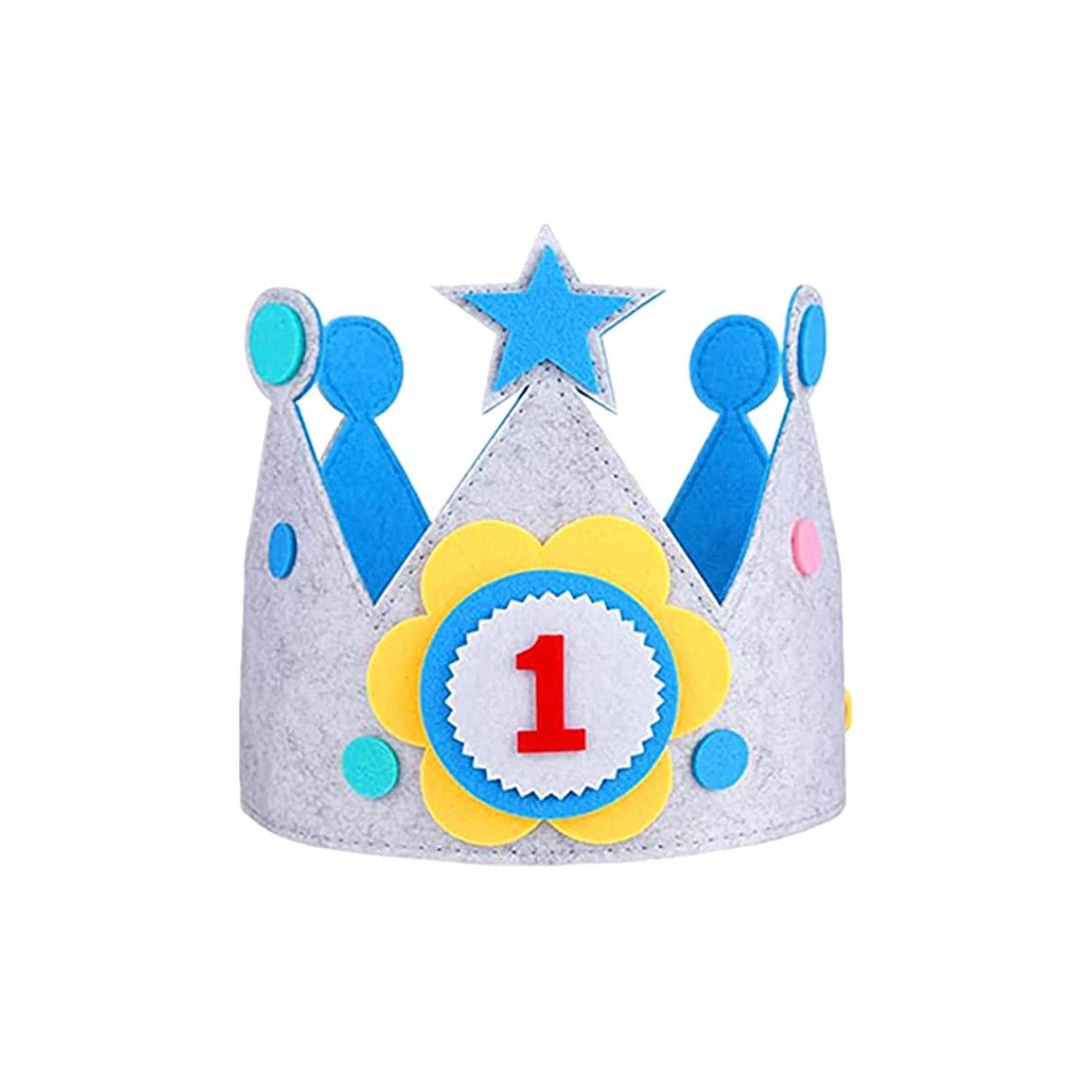Blaue Geburtstagskrone mit austauschbaren Zahlen – Kinderspiele und Spielzeug