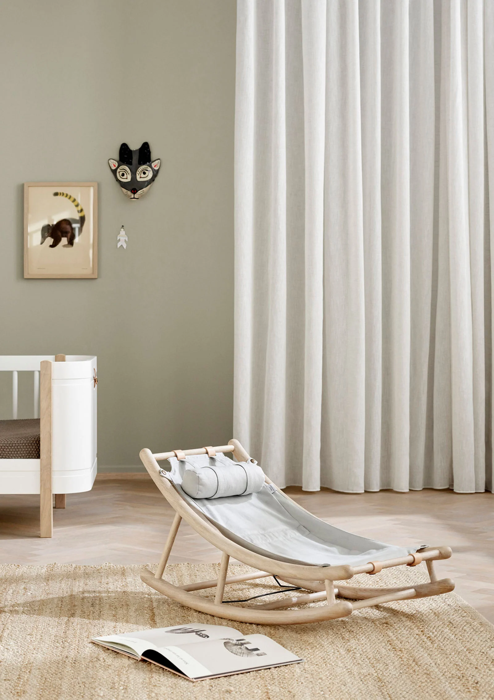 Kleinkind-Hängematte 2025 „Wood“ Eiche/Grau