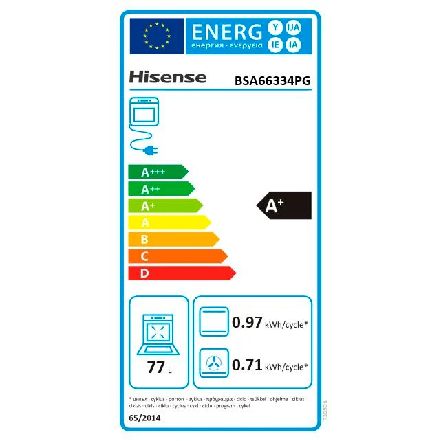 Hisense A+ Backofen BSA66334PG