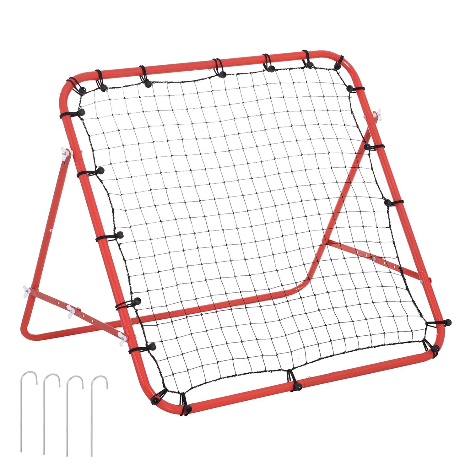 Homcom PE Baseballnetz aus Metall, 96 x 80 x 96 cm, rot