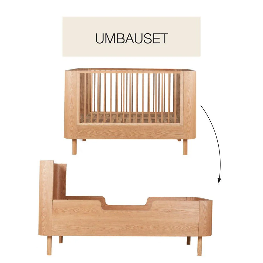 2025 Quax Hai No Ki Junior Kit – Junior-Bettverlängerung 170 x 70 cm | Bettverlängerung 140 x 70 cm | FSC-zertifizierte Esche und MDF | Inklusive Lattenrostverlängerung. Matratze nicht enthalten.