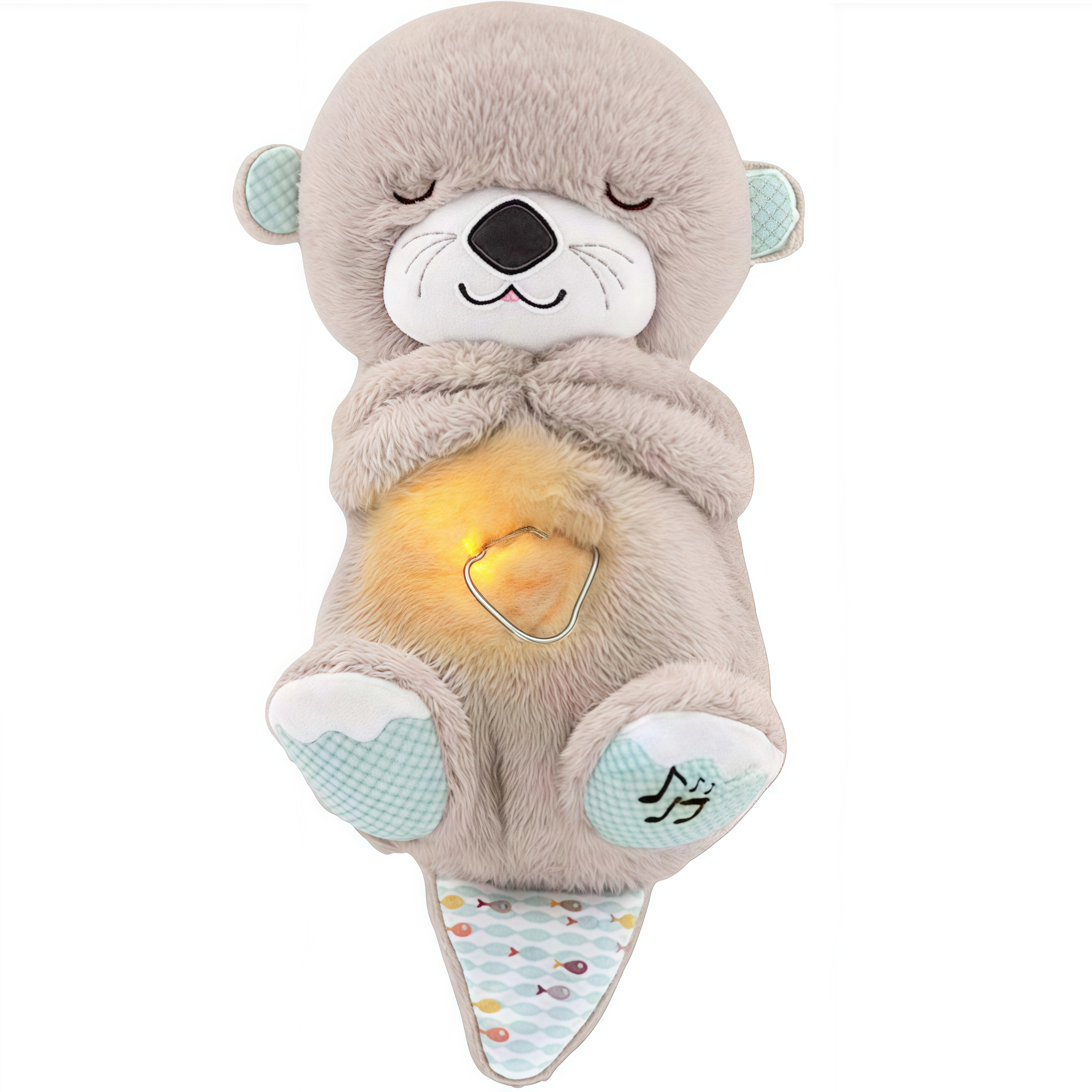 Soothe Snuggle Otter Baby Sound Machine, sensorisches Musikspielzeug mit Lichtern und rhythmischer Atembewegung, Plüschtier für Neugeborene (Batterien nicht enthalten)