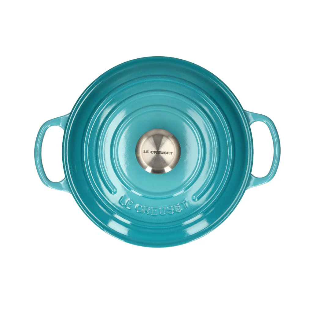 2025 Le Creuset – Runder Bräter/Schmortopf Signature, Karibikblau, 24 cm, 4,2 l