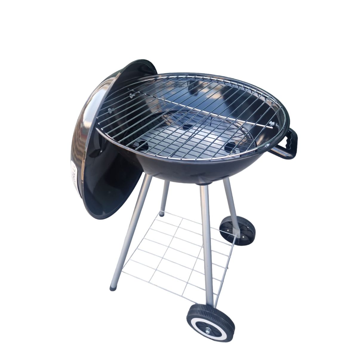 Elecsan Holzkohlegrill 18,5 Zoll mit Rädern und Deckel