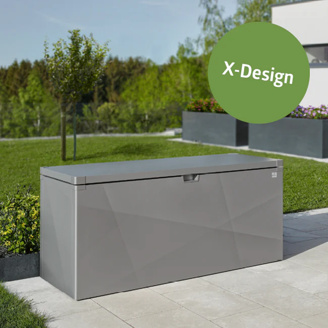 2025 Biohort StyleBox Gartenaufbewahrungsbox – X-Design (Dunkelgrau-Metallic)