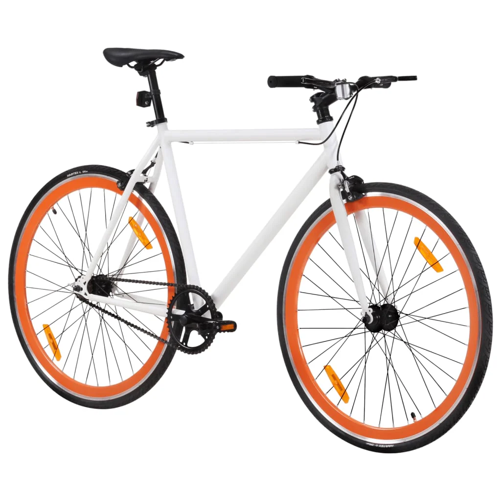 2025 Weiß-Oranges Fixie-Fahrrad 700c 51cm v7218