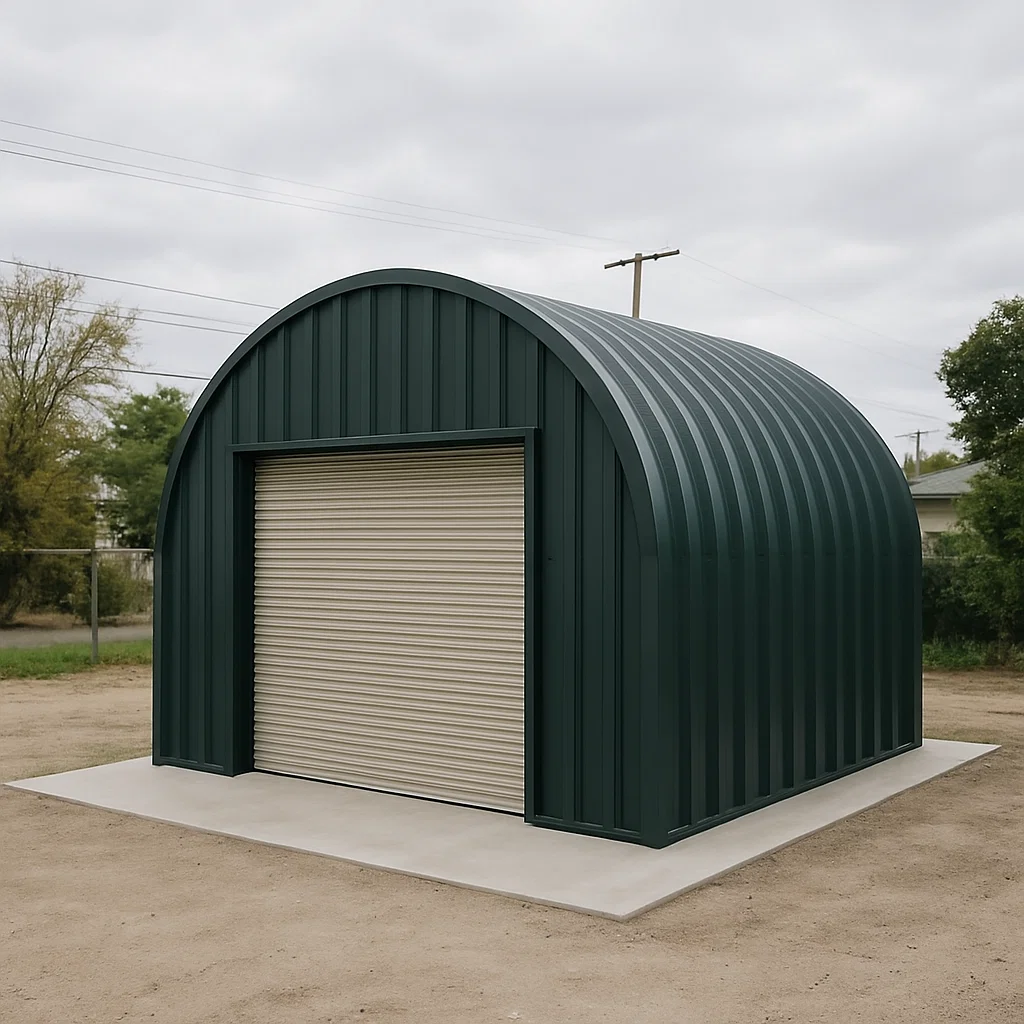 Abri de jardin en métal vert - 1 place - pour usage extérieur, 530 cm de long x 280 cm de haut x 320 cm de profondeur AmCUeBF302Cl