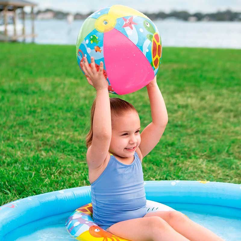 Bestway aufblasbares Kinderbecken 137l mit Zubehör ab 2 Jahren Ø122x20 cm