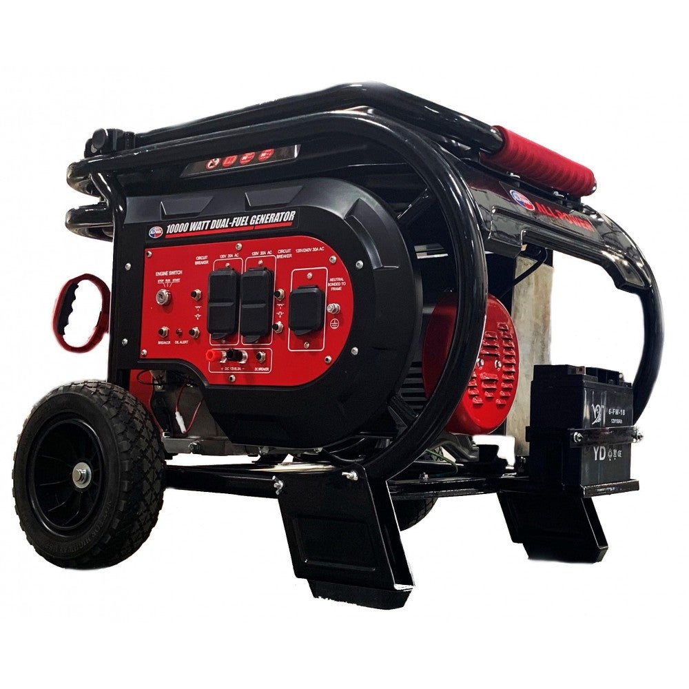 2025 All Power 10000 Watt Dual Fuel Heavy Duty Tragbarer Generator G10000EGL / Propangas