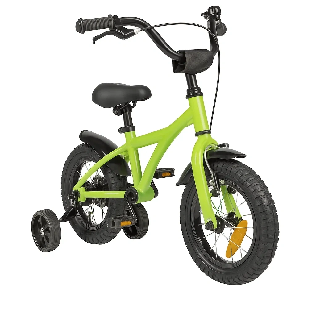 Kinderfahrrad 12 Zoll, grün, geeignet für Kinder von 3 bis 5 Jahren - nZJRciWqR9sn