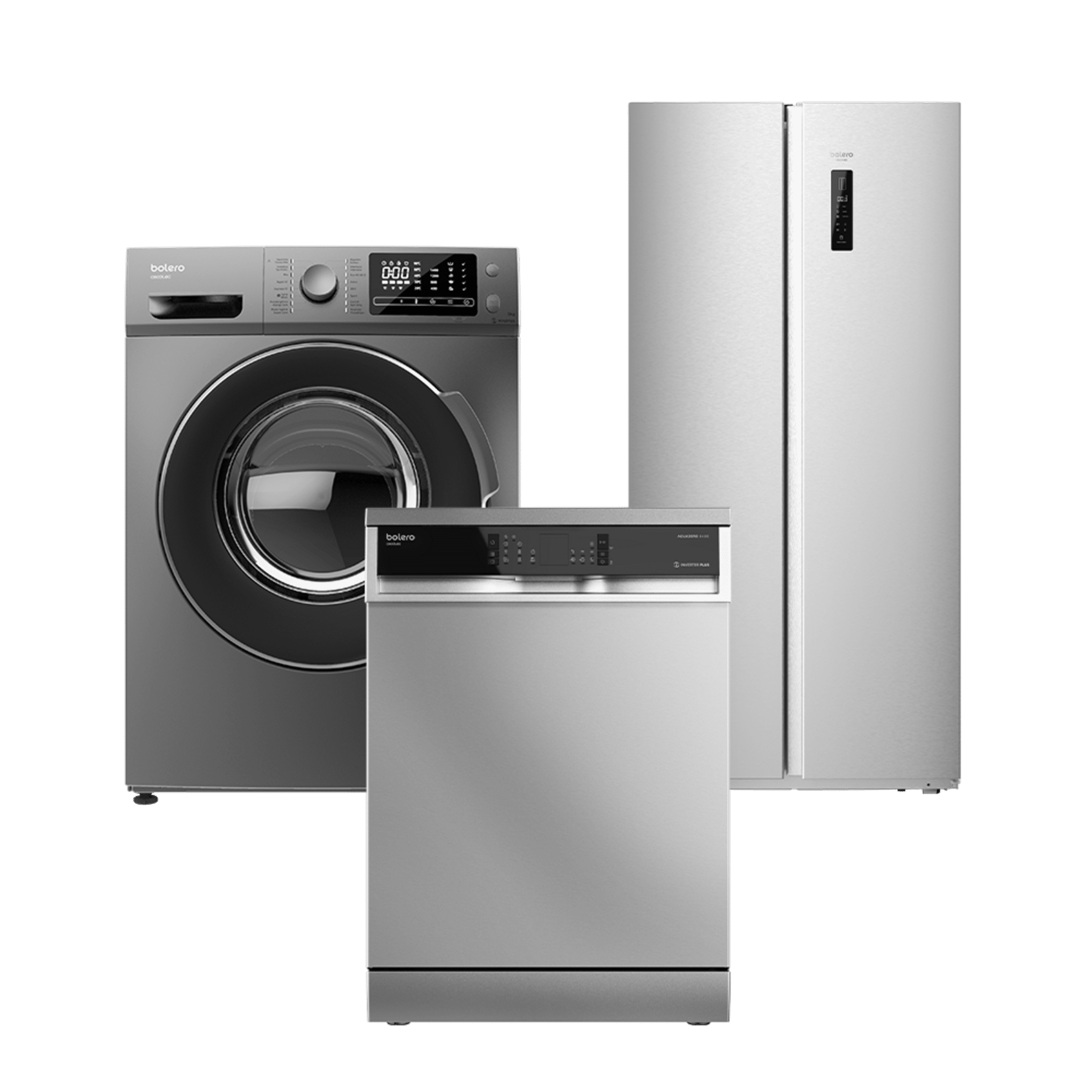 Bolero DressCode 9600 Inverter Steel + Bolero Aguazero 6400 Inox + Bolero CoolMarket SBS 430 Inox