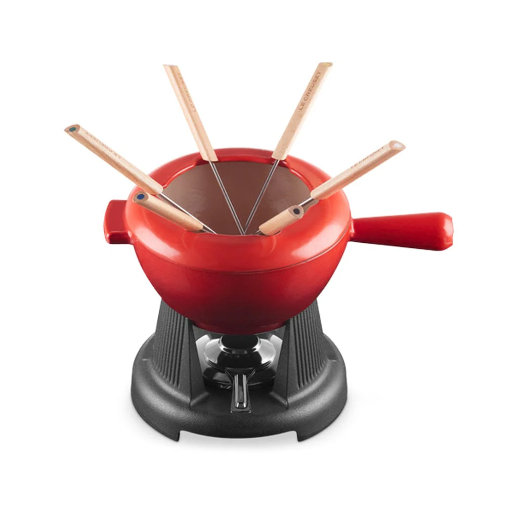 2025 Le Creuset - Kirschrotes Fondue-Set 20 cm 2 l
