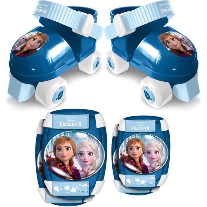 Frozen II Set Schlittschuhe + Ellbogen- und Knieschoner