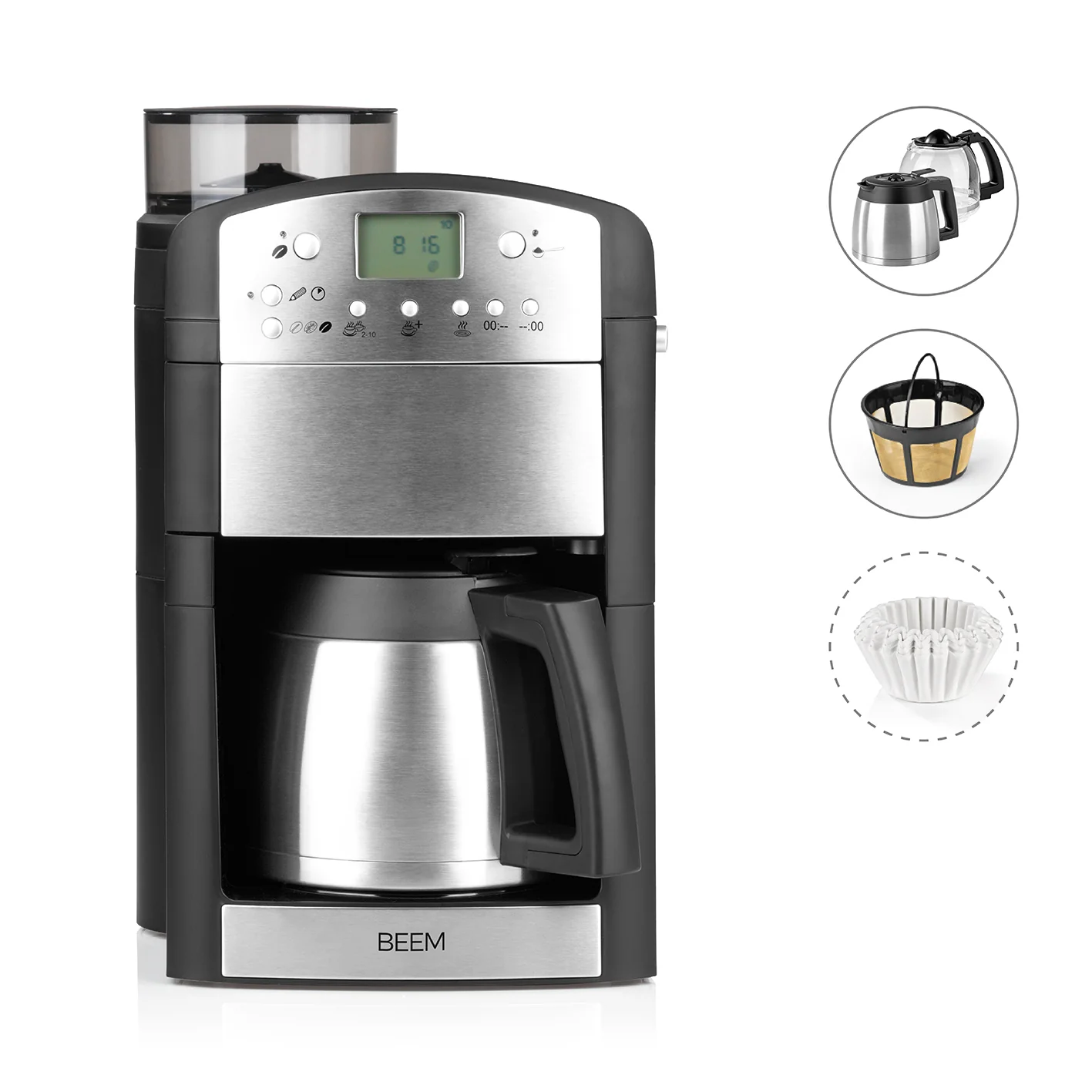 2025 FRISCHES AROMA, PERFEKTE Filterkaffeemaschine mit Mahlwerk – Duo