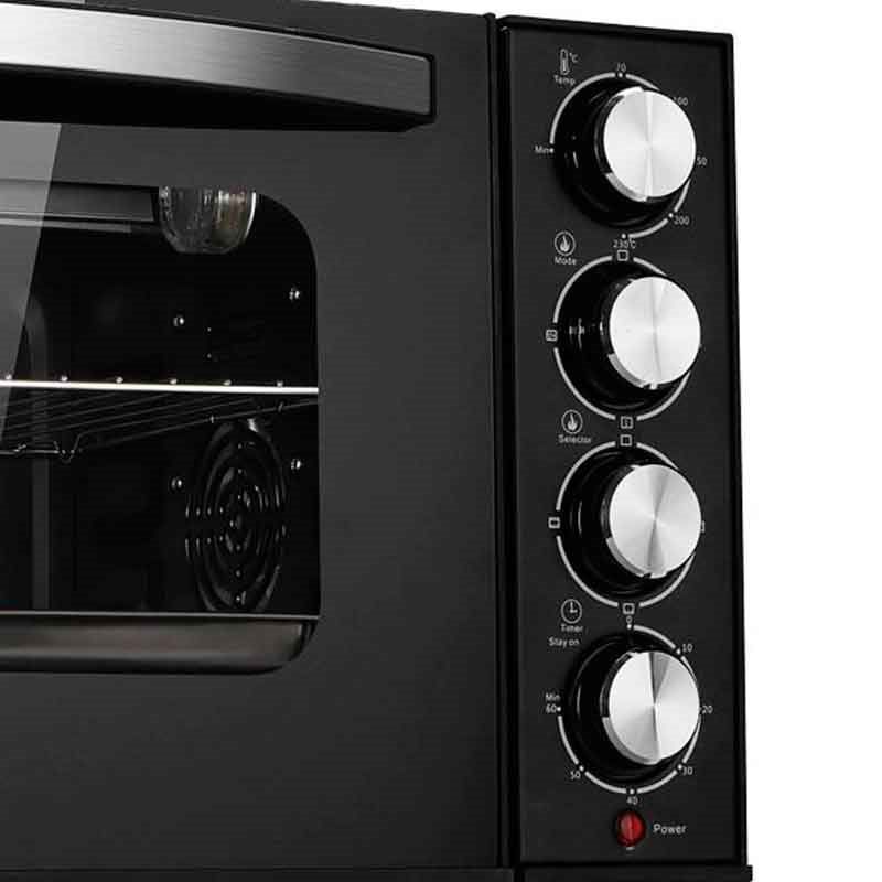 Comelec Ho3800ie Tischbackofen, 1800 W, 38 l, 230 °C, 5 Funktionen, Edelstahl, 33,5 x 50 x 37,5 cm