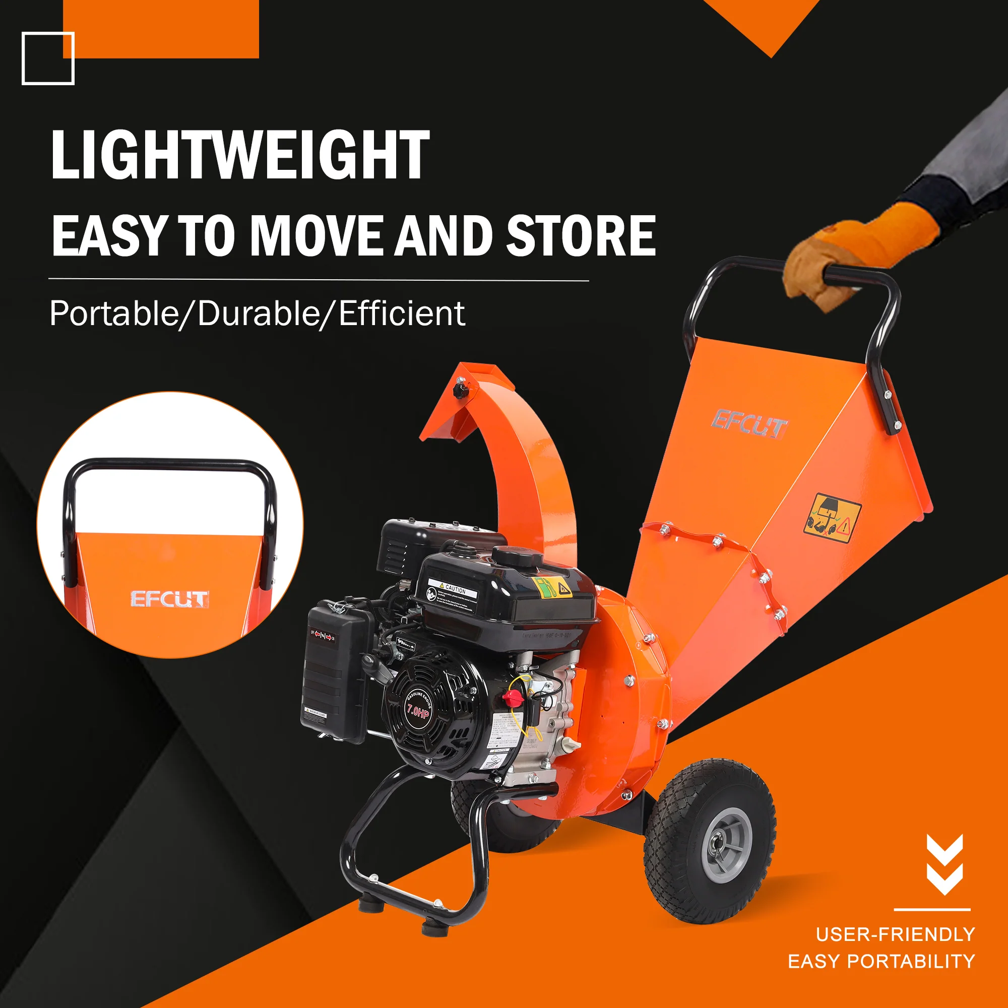 2025 EFCUT C30 LITE Holzhäcksler – 7 PS Benzin-Häcksler