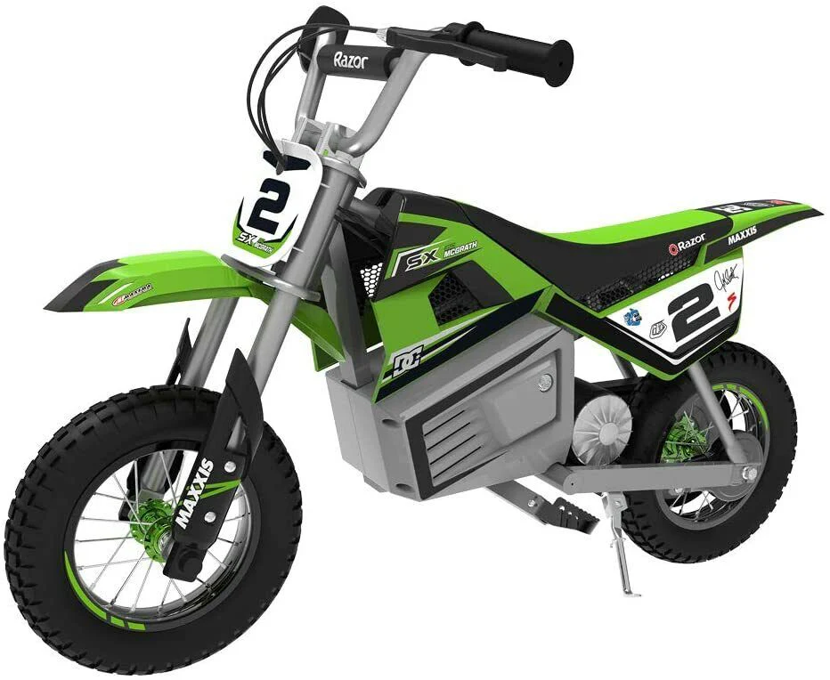 Razor Dirt Rocket SX350 Elektro-Offroad-Motorrad für Kinder (Modelljahr 2025) – Grün (ab 13 Jahren)
