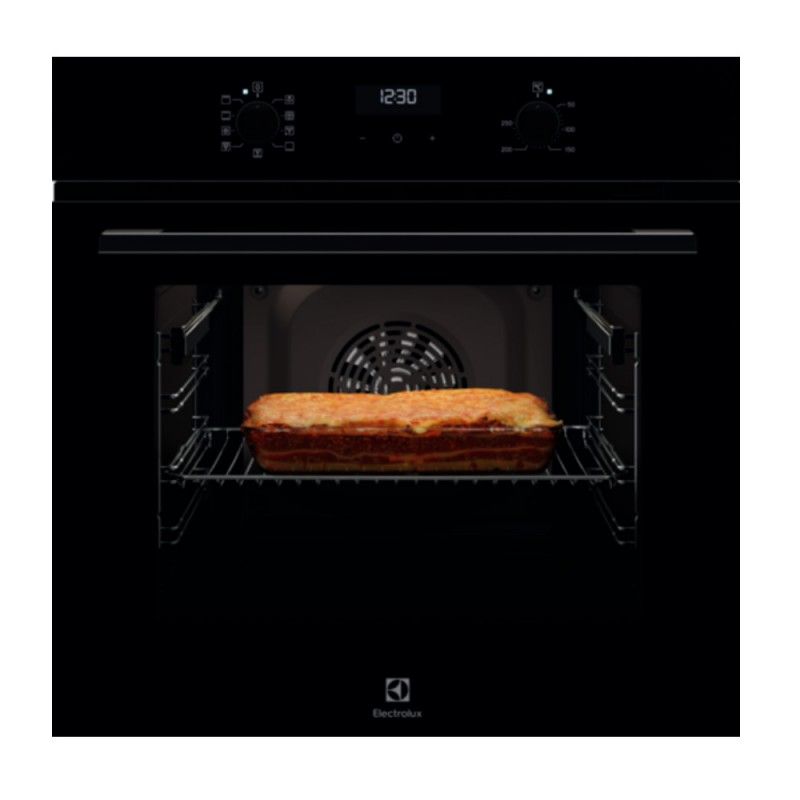 Electrolux Oef5h50bk Backofen, schwarzes Glas, Aquaclean