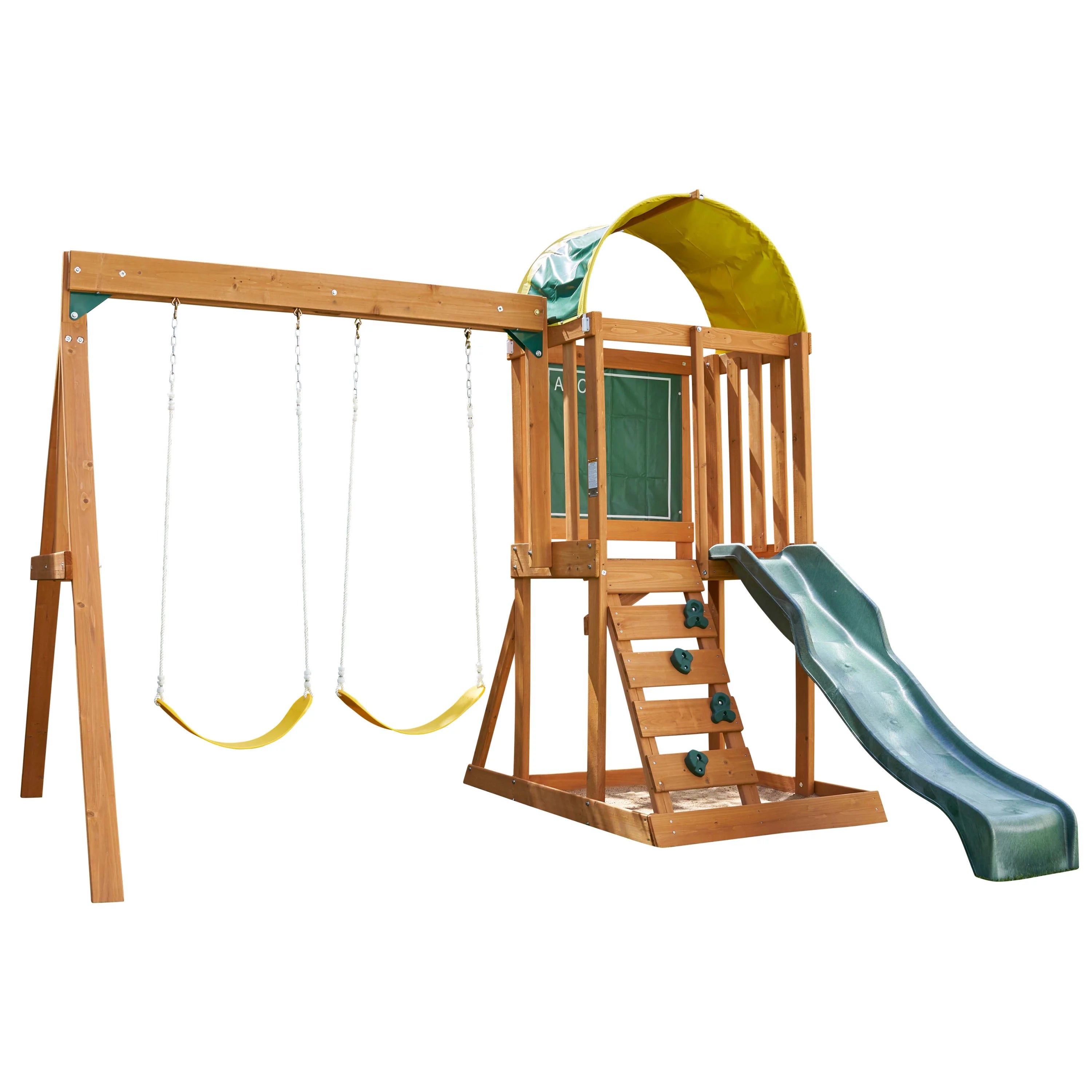 KidKraft Ainsley Outdoor-Spielset mit Rutsche und Kletterwand