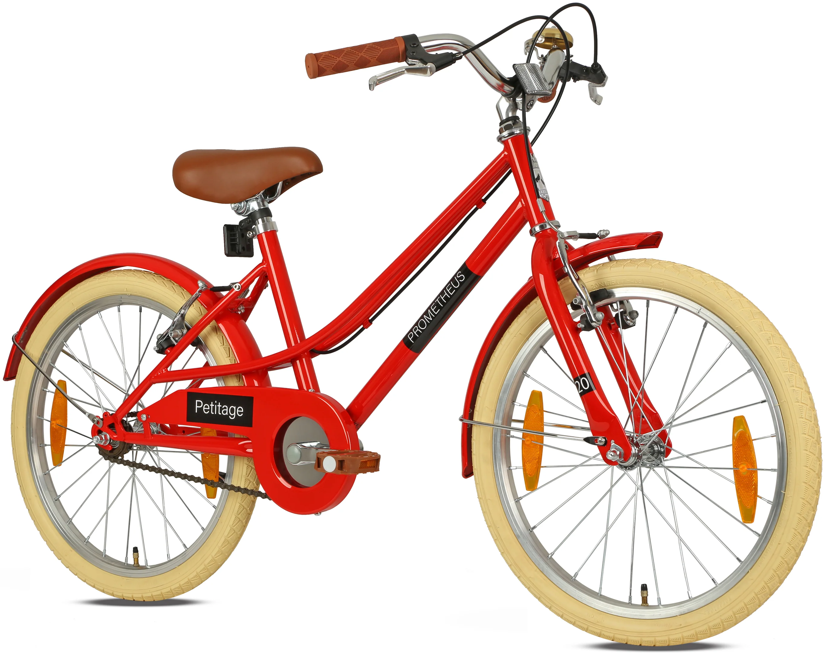 2025 Retro 20-Zoll Kinderfahrrad. Rot. Ab 6-7 Jahren.