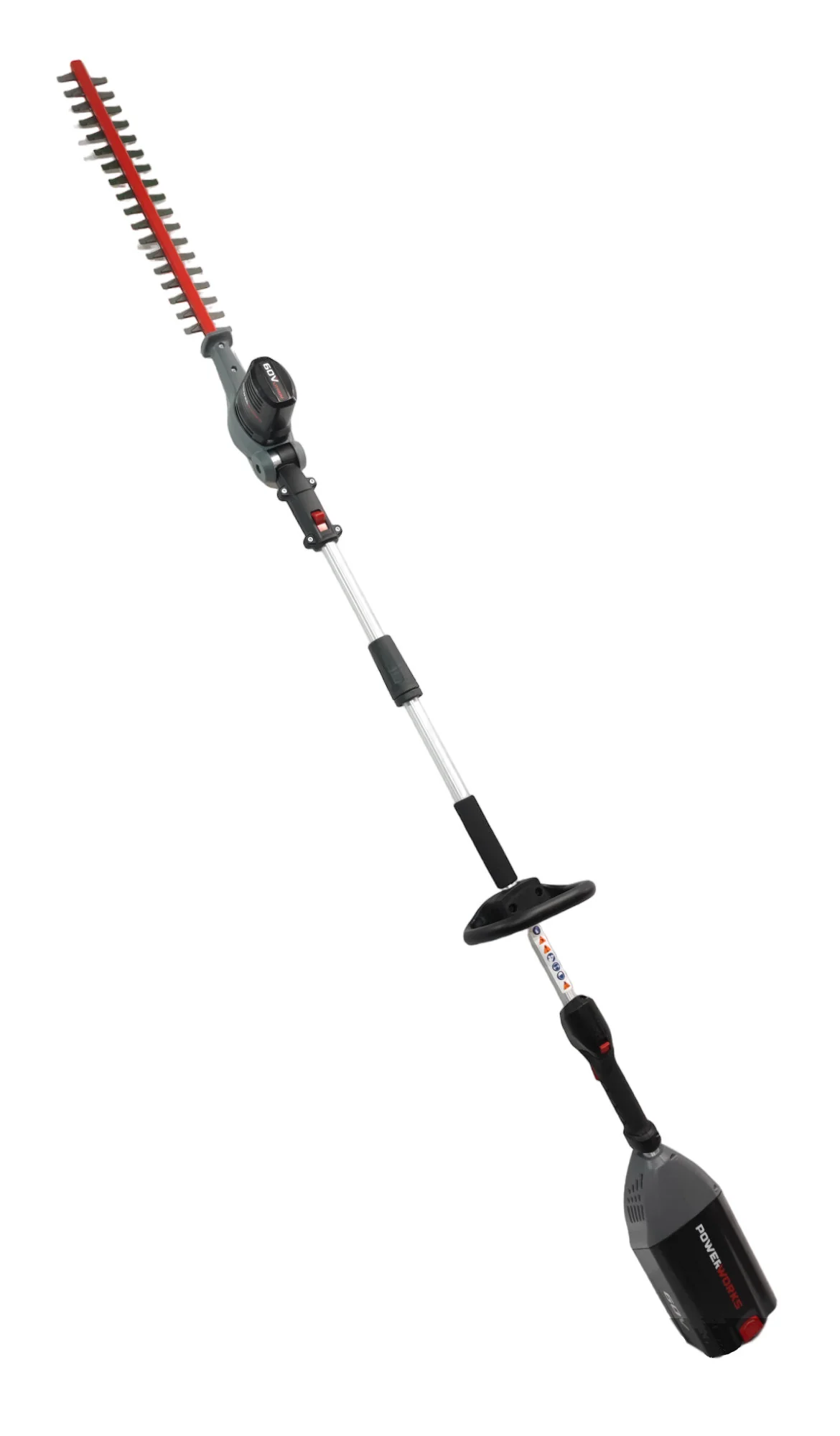 Powerworks P60PHT Hochstangen-Heckenschere (Modelljahr 2025) ohne Akku und Ladegerät