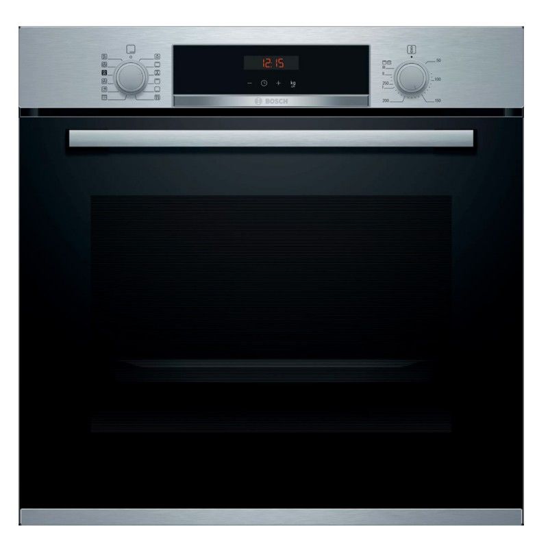 Bosch HRA574BS0 Backofen, schwarzes Glas, Edelstahl, Pyrolyse