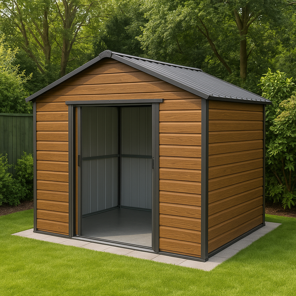 Abri de jardin en métal de dimensions 400 x 300 x 270 cm pour le rangement extérieur