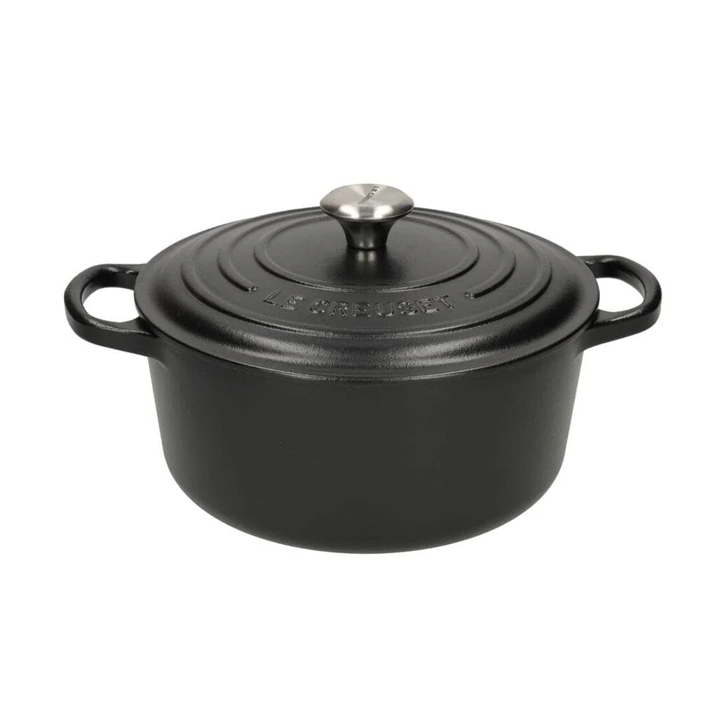 2025 Le Creuset - Signature Runde Brat-/Schmorpfanne Mattschwarz 20 cm 2,4 l (Schwarze Innenseite)