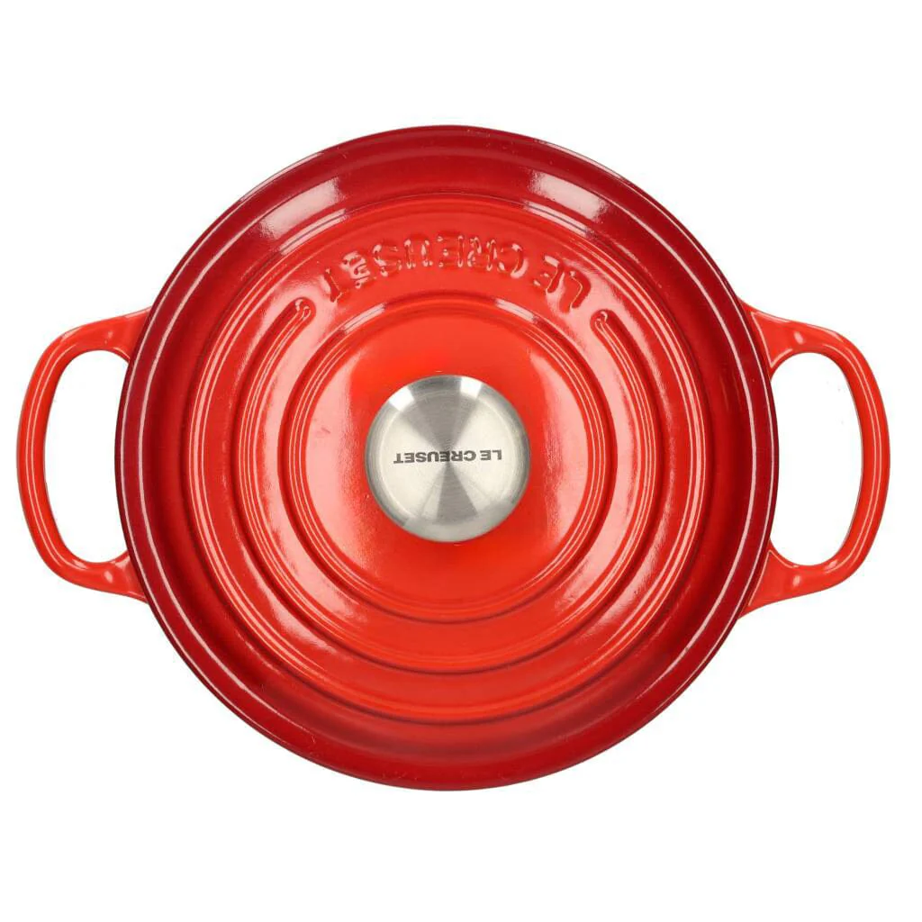 2025 Le Creuset – Signature runder Bräter/Schmortopf, Kirschrot, 20 cm, 2,4 l