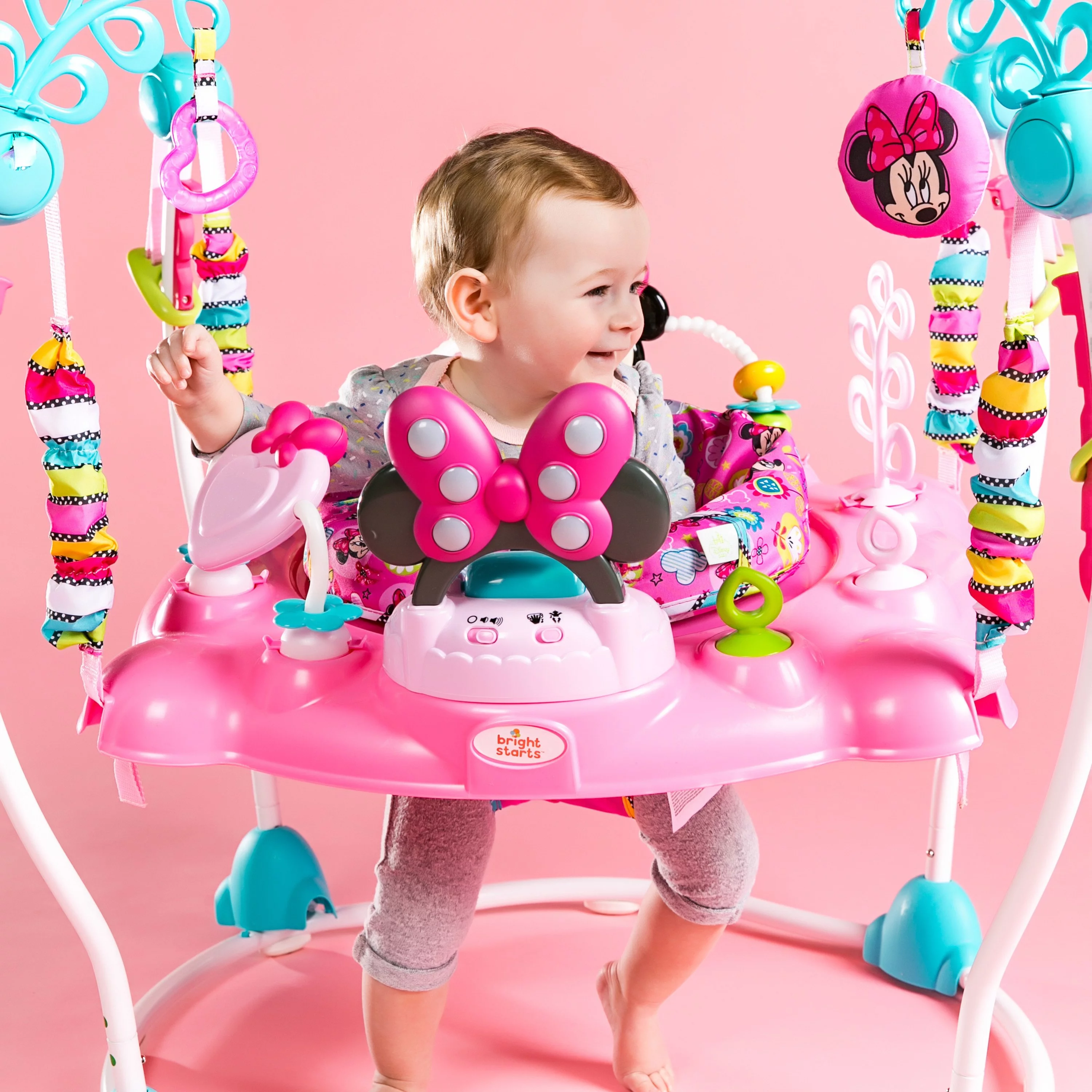 Disney Baby Minnie Mouse Bright Start Lauflernwagen mit Lichtern und Melodien. Für Kinder ab 6 Monaten.