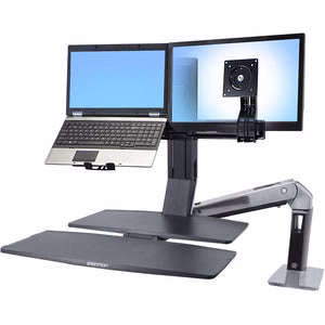 Ergotron WorkFit Umrüstsatz – Von Dual-Screen auf LCD und Laptop