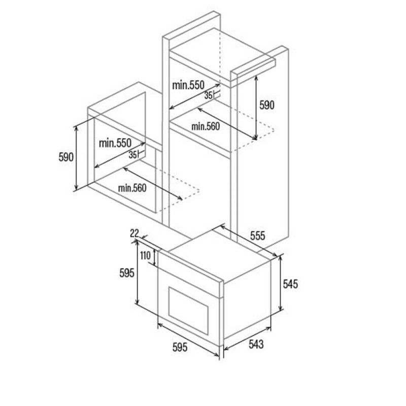 Cata Ses 6004 Wh Konventioneller Backofen Weiß