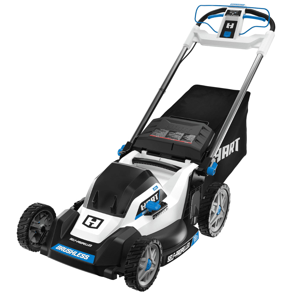 HART 40 Volt 20 Zoll Akku-Rasenmäher-Set mit bürstenlosem Motor, (1) 6,0 Ah Lithium-Ionen-Akku