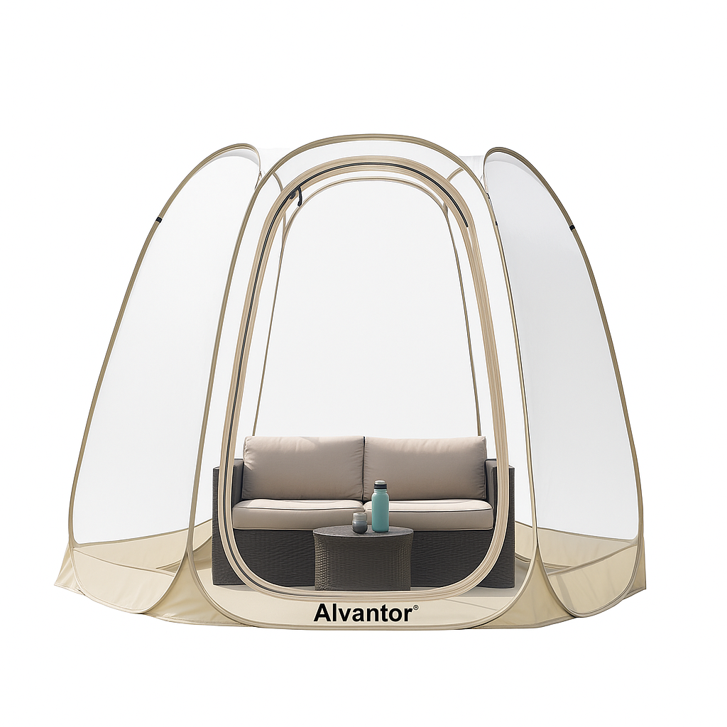 Alvantor Bubble Pop-Up-Pavillon 2025. Igluartiges Zelt für 8–10 Personen. Garten- und Terrassenzelt.